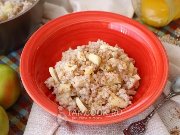 Фото блюда: Пшеничная каша с яблоками