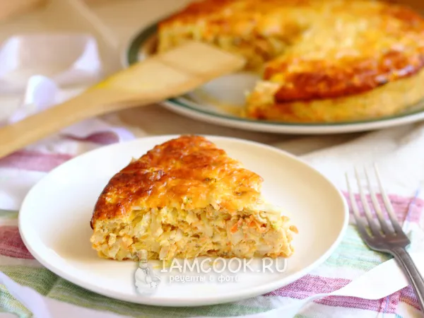 Фото блюда: Запеканка из белокочанной капусты с сыром в духовке