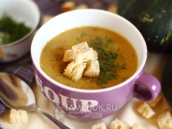 Фото блюда: Суп-пюре из грибов и патиссонов