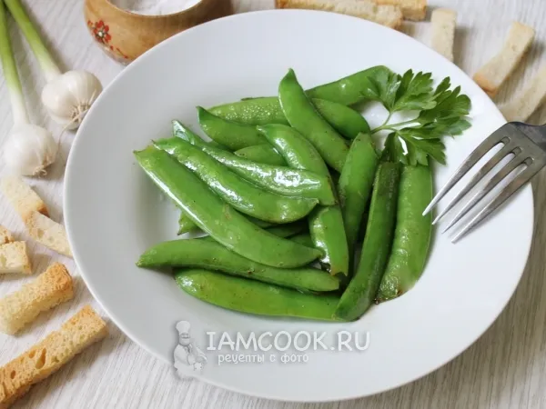 Фото блюда: Обжаренный стручковый горох