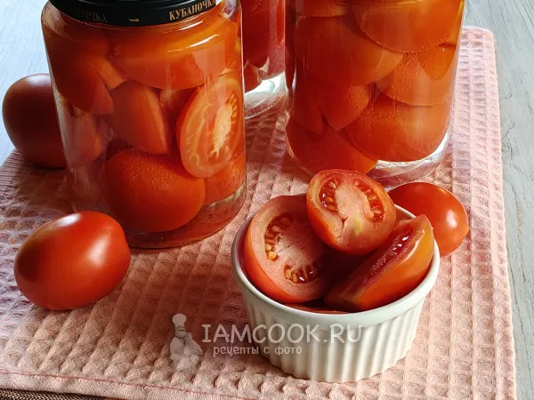 Фото блюда: Помидоры на зиму (как свежие!)