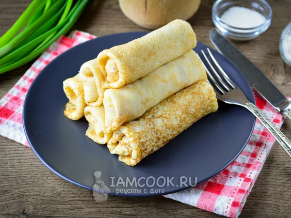 Фото блюда: Блины с тунцом (консервированным)