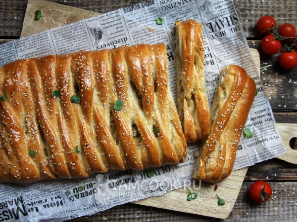 Фото блюда: Пирог с пикшей (из дрожжевого теста)