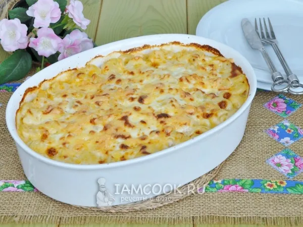 Фото блюда: Запеканка из макарон с курицей