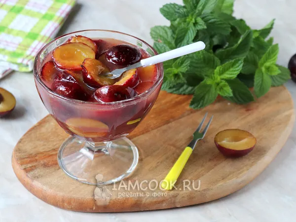 Фото блюда: Карамелизированные сливы на сковороде