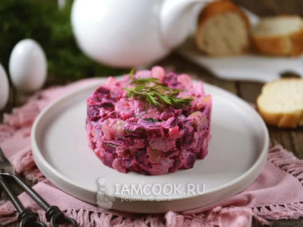 Фото блюда: Шведский салат с сельдью