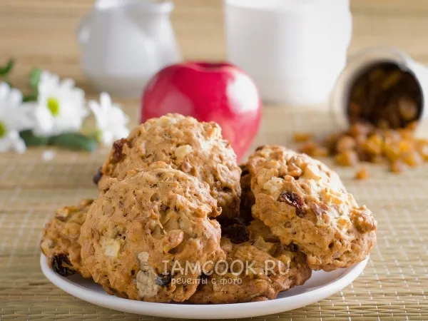 Фото блюда: Печенье овсяное с яблоками