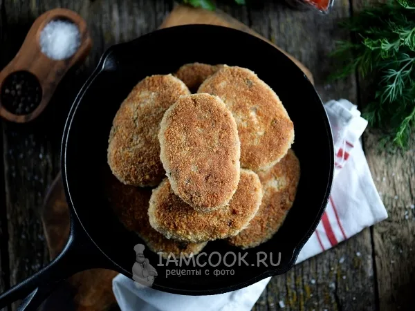 Фото блюда: Рыбные котлеты по-фламандски