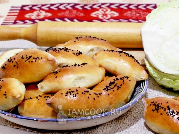 Фото блюда: Пирожки с капустой на кефирном тесте