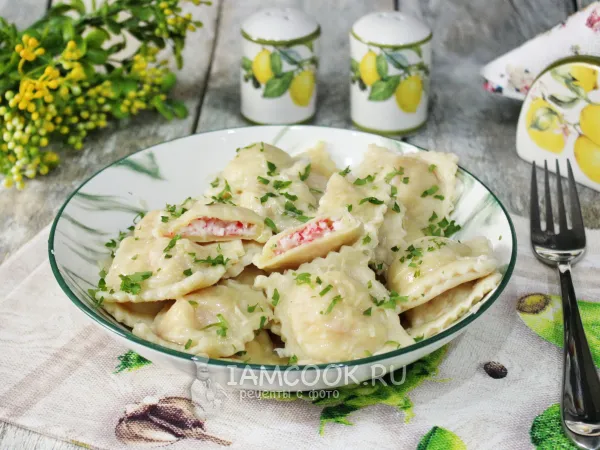 Фото блюда: Равиоли с крабом