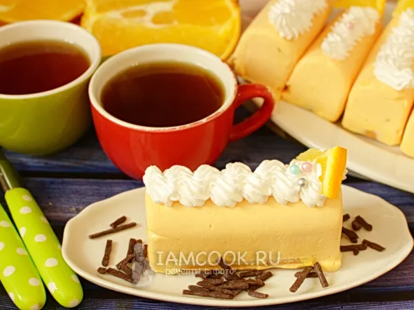 Фото блюда: Апельсиновые муссовые пирожные