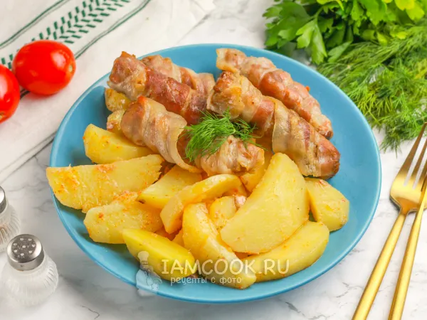 Фото блюда: Картошка с чевапчичи в духовке