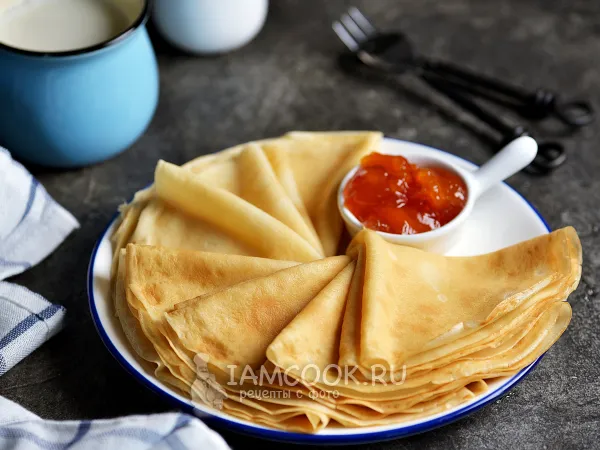 Фото блюда: Королевские блины на кефире с кипятком