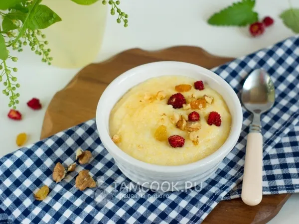 Фото блюда: Кукурузная каша на воде с молоком