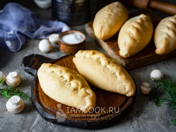 Фото блюда: Постные пирожки с рисом и грибами