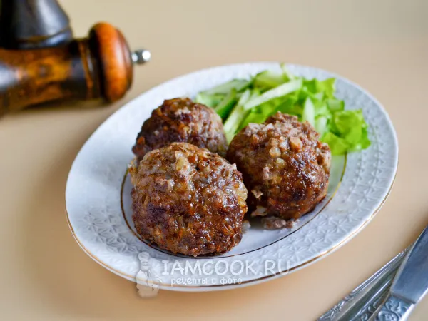 Фото блюда: Тефтели с гречкой в аэрогриле