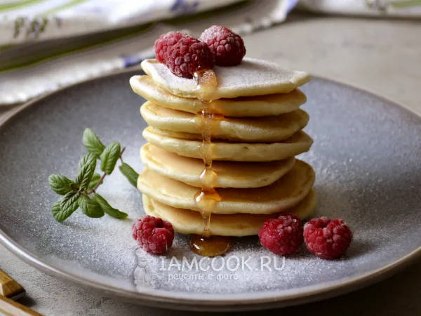 Фото блюда: Панкейки на молоке с разрыхлителем