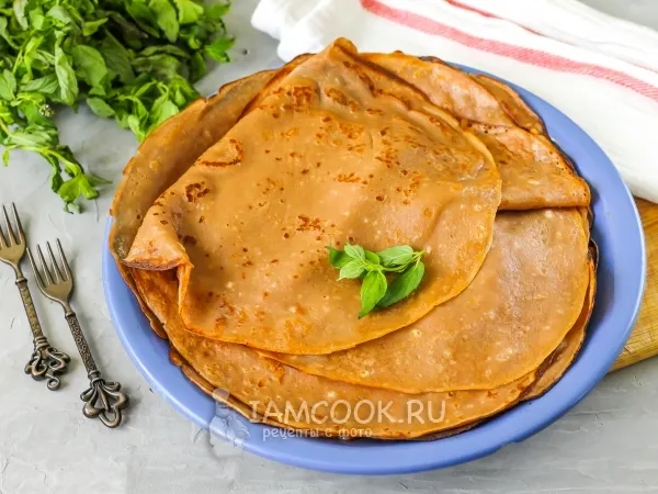 Фото блюда: Шоколадные блины на кислом молоке