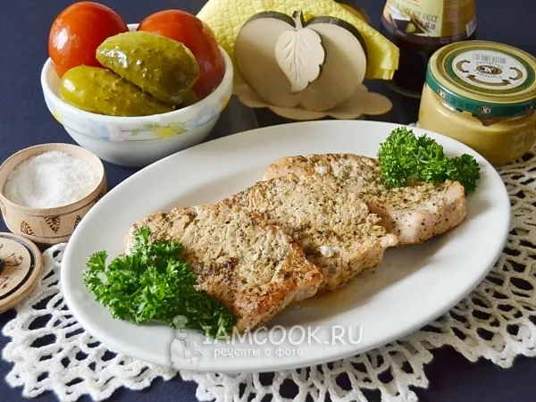 Фото блюда: Стейк из индейки на сковороде