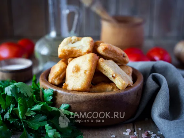 Фото блюда: Баурсаки с луком (на кефире)