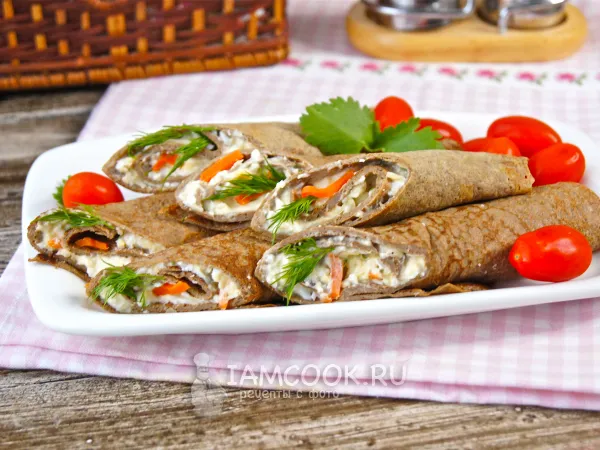 Фото блюда: Печеночные трубочки с начинкой