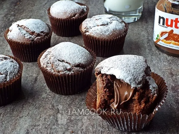Фото блюда: Шоколадные кексы с нутеллой