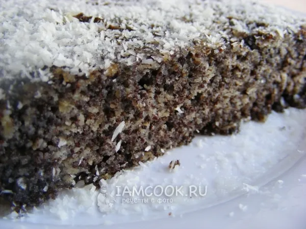 Фото блюда: Тонкий маковый пирог без муки