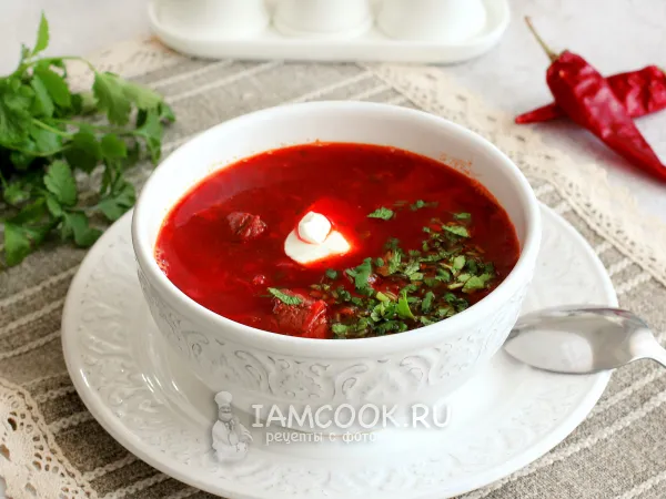 Фото блюда: Борщ с вареной свеклой