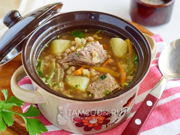 Фото блюда: Гречневый суп с говядиной