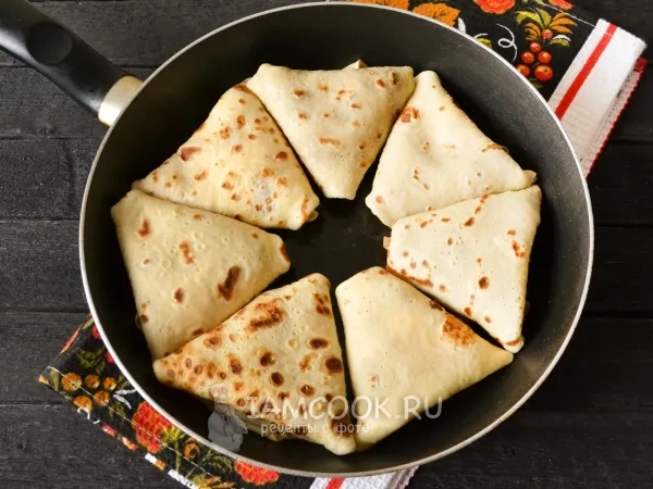 Фото блюда: Блины на молоке с творогом