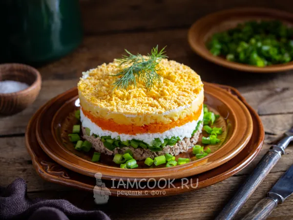 Фото блюда: Диетический салат «Мимоза» (ПП)