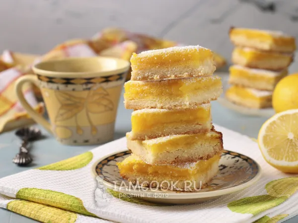 Фото блюда: Песочно-лимонные квадратики