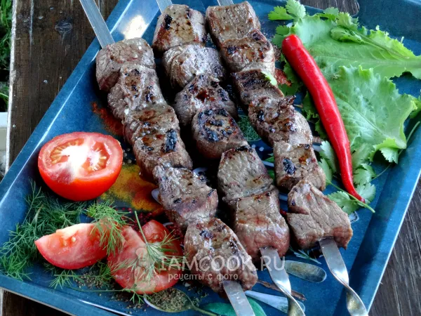 Фото блюда: Шашлык из говядины в гранатовом соке