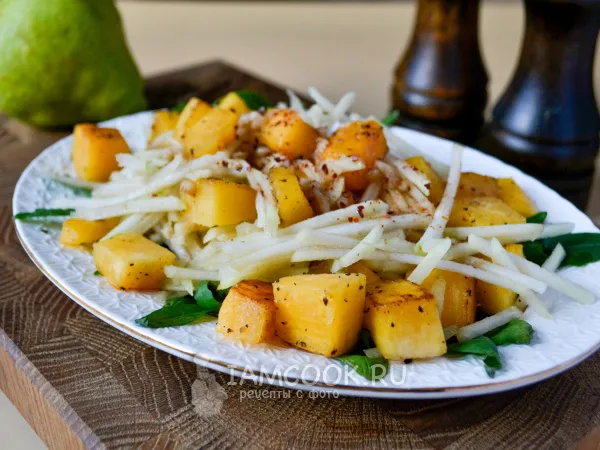 Фото блюда: Салат с тыквой и грушей