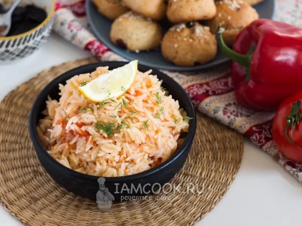 Фото блюда: Плов из риса с помидорами по-турецки (Domatesli pilav)