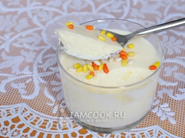 Фото блюда: Творожный десерт на апельсиновом фреше