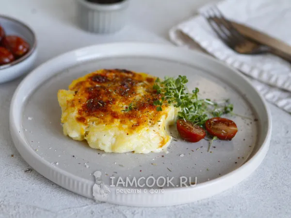 Фото блюда: Картофель под сырной шапочкой