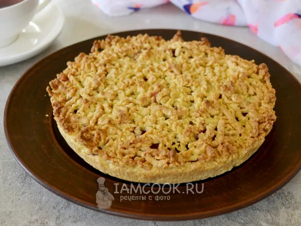 Фото блюда: Тертый пирог с малиной