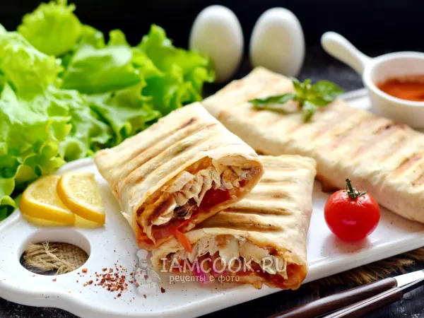 Фото блюда: Скумбрия в лаваше по-турецки