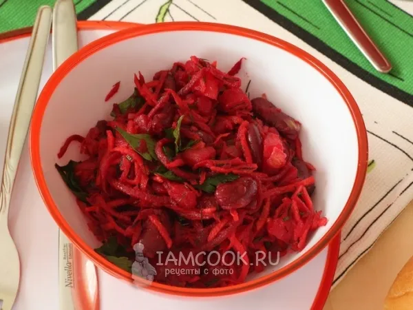 Фото блюда: Салат со свеклой и фасолью