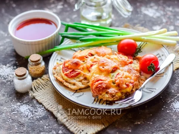 Фото блюда: Отбивные из свинины с черри в духовке