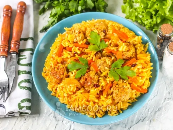 Фото блюда: Плов с фрикадельками