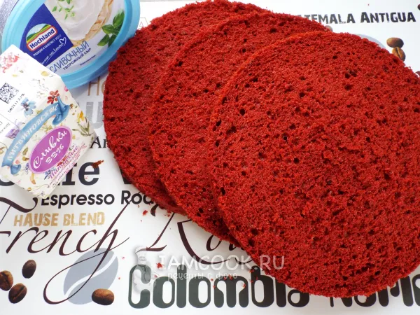 Фото блюда: Шифоновый бисквит «Красный бархат»