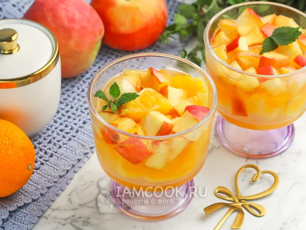 Фото блюда: Желе из шампанского с фруктами