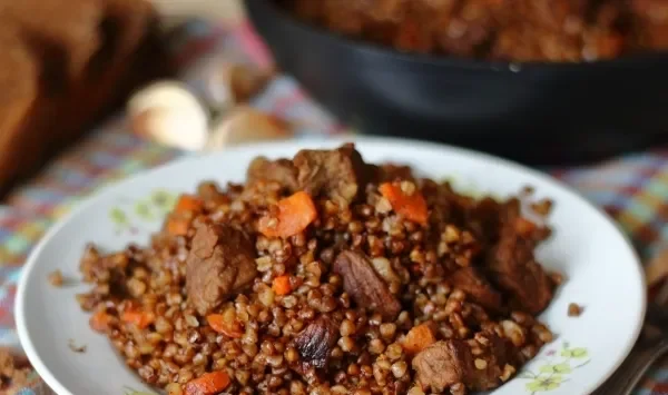 Фото блюда: Плов из гречки с мясом