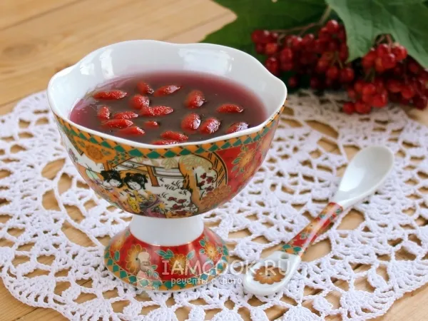 Фото блюда: Желе красное с ягодами годжи