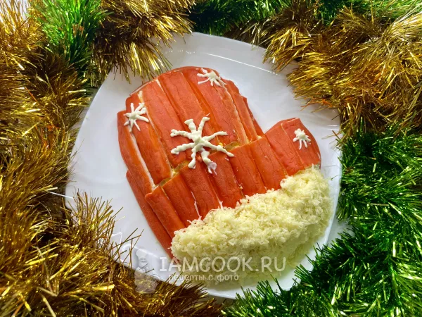 Фото блюда: Салат «Варежка деда мороза»