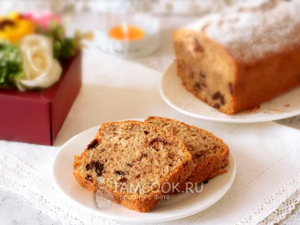 Фото блюда: Кекс с шоколадно-ореховой крошкой и черным изюмом