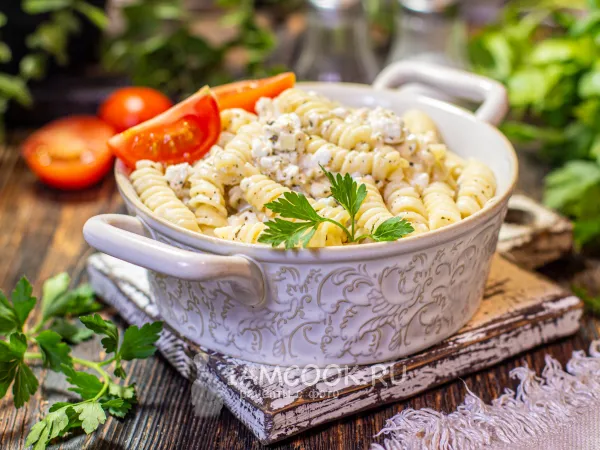 Фото блюда: Макароны с творогом и сыром