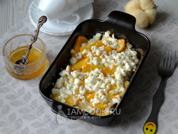 Фото блюда: Запеченная хурма с творогом